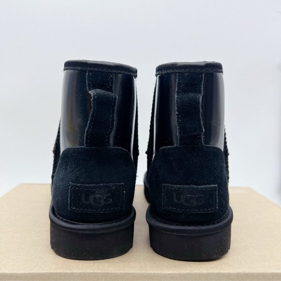 UGG Classic Mini Iridescent Metallic Black Ankle Short Boots Womens US 5 EU 36 - Picture 7 of 12
